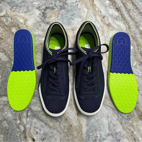 Rothy’s The Lace Up Sneaker in Navy Knit - Picture 6 of 16